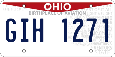 OH license plate GIH1271