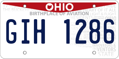 OH license plate GIH1286