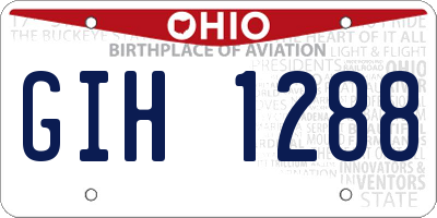 OH license plate GIH1288
