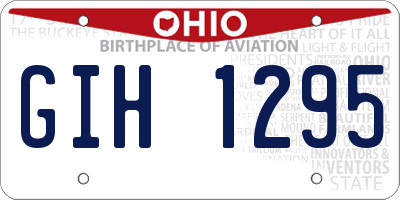 OH license plate GIH1295