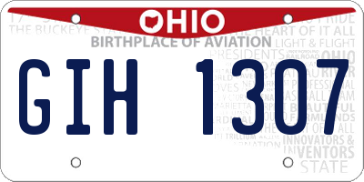 OH license plate GIH1307