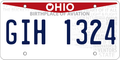 OH license plate GIH1324
