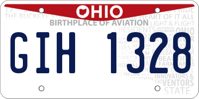 OH license plate GIH1328