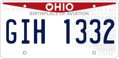 OH license plate GIH1332