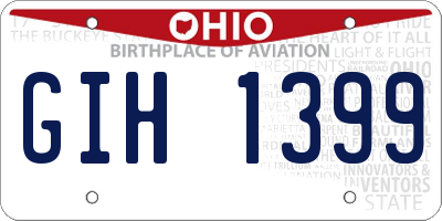 OH license plate GIH1399