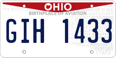 OH license plate GIH1433