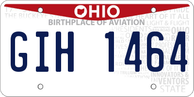 OH license plate GIH1464