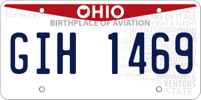 OH license plate GIH1469