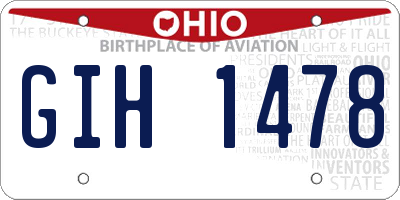 OH license plate GIH1478