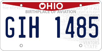OH license plate GIH1485