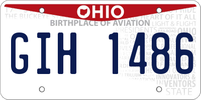 OH license plate GIH1486
