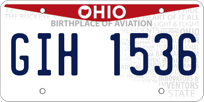 OH license plate GIH1536