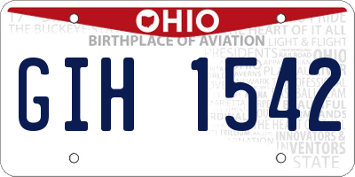 OH license plate GIH1542