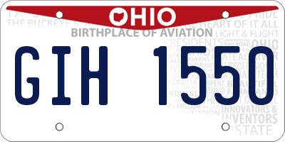 OH license plate GIH1550