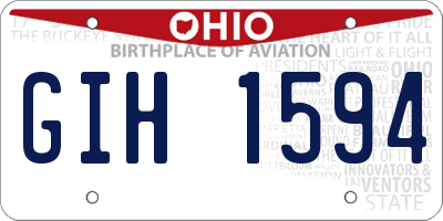 OH license plate GIH1594
