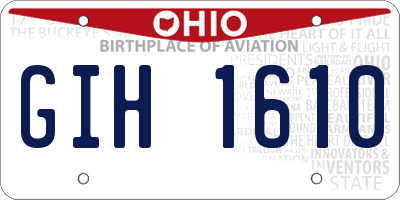 OH license plate GIH1610