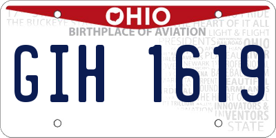 OH license plate GIH1619