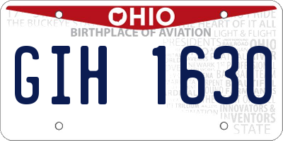 OH license plate GIH1630