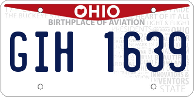 OH license plate GIH1639