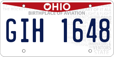 OH license plate GIH1648
