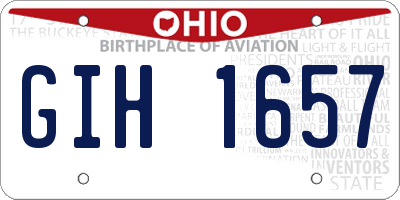 OH license plate GIH1657