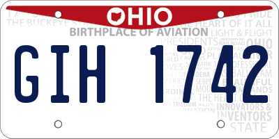OH license plate GIH1742