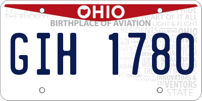 OH license plate GIH1780