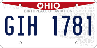 OH license plate GIH1781