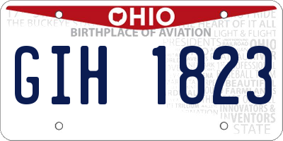 OH license plate GIH1823