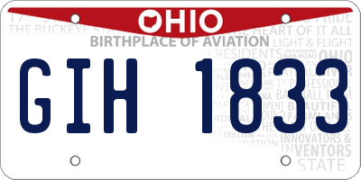 OH license plate GIH1833