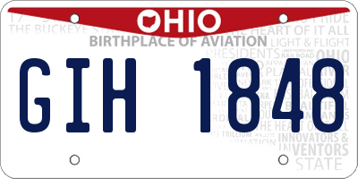 OH license plate GIH1848