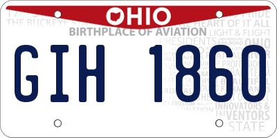 OH license plate GIH1860