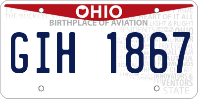 OH license plate GIH1867