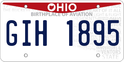 OH license plate GIH1895