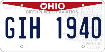 OH license plate GIH1940