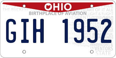 OH license plate GIH1952