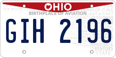 OH license plate GIH2196