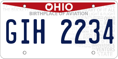 OH license plate GIH2234
