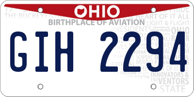 OH license plate GIH2294