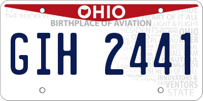 OH license plate GIH2441