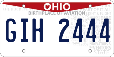 OH license plate GIH2444