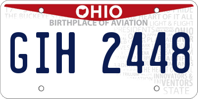 OH license plate GIH2448