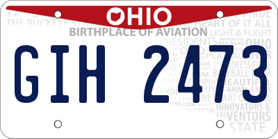 OH license plate GIH2473