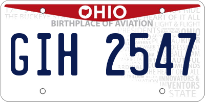 OH license plate GIH2547