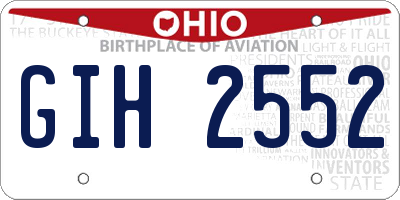 OH license plate GIH2552