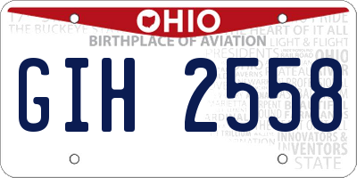 OH license plate GIH2558