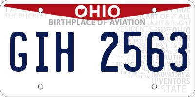 OH license plate GIH2563