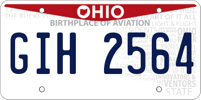 OH license plate GIH2564
