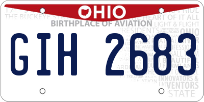 OH license plate GIH2683