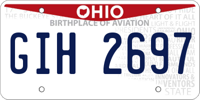 OH license plate GIH2697